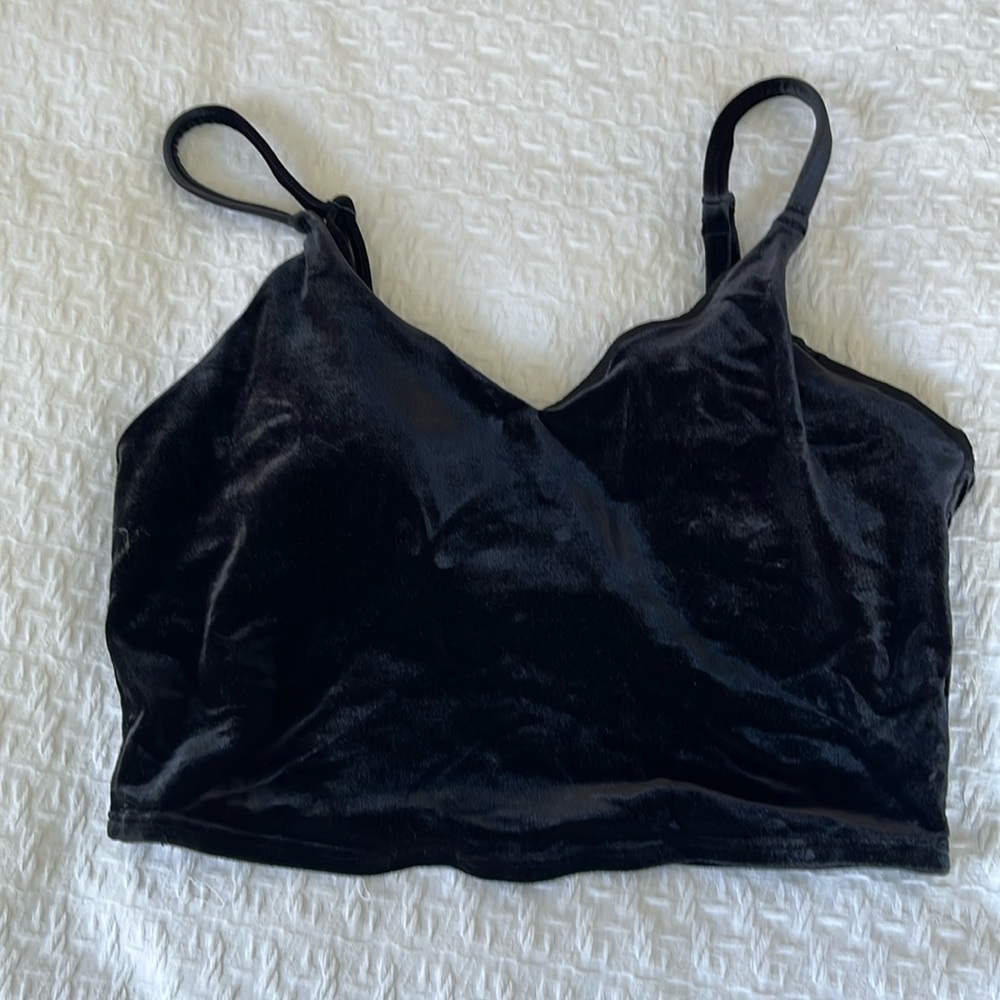 Athleta cami bra, black velvet